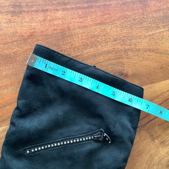 Black suede fabric boots size 39 - Picture 8 of 10